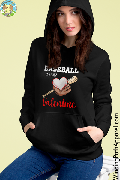 Baseball is my Valentine Unisex Hoodie