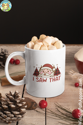 I Saw That White glossy mug