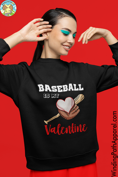 Baseball is my Valentine Unisex eco sweatshirt