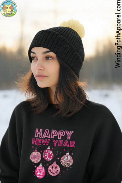 Happy New Year 2024 Unisex organic raglan sweatshirt