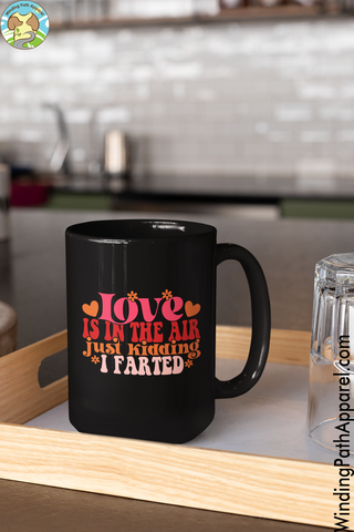 Love is in the Air Black Glossy Mug