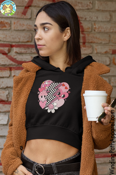 Valentine Crop Hoodie