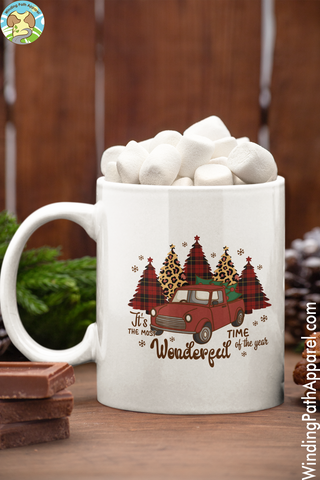 Wonderful Time White glossy mug