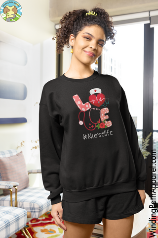 Love Nurse Life Valentine Unisex Sweatshirt