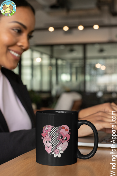 Valentine Black Glossy Mug