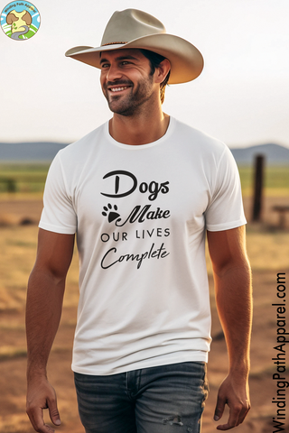 Dogs Make Our Lives Complete Unisex t-shirt