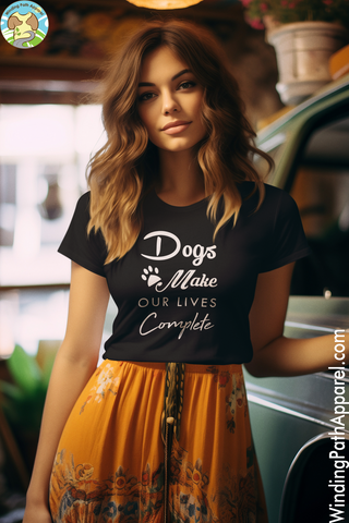 Dogs Make Our Lives Complete Unisex t-shirt