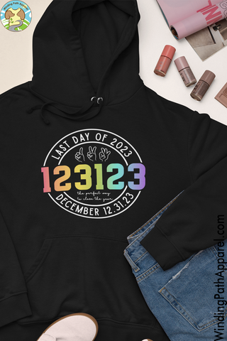 123123 Last Day of 2023 Premium eco hoodie