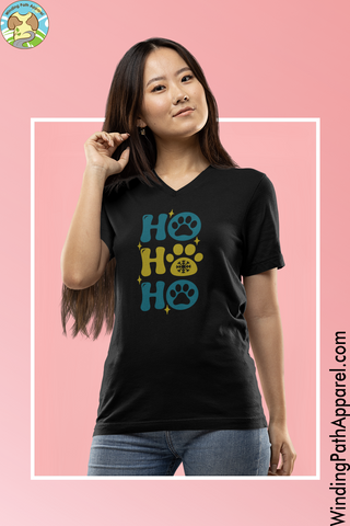 HO HO HO Unisex Short Sleeve V-Neck T-Shirt