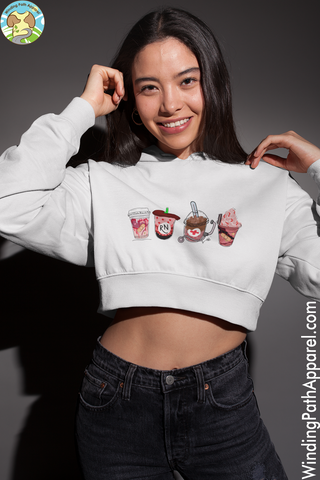 Valentine Crop Hoodie