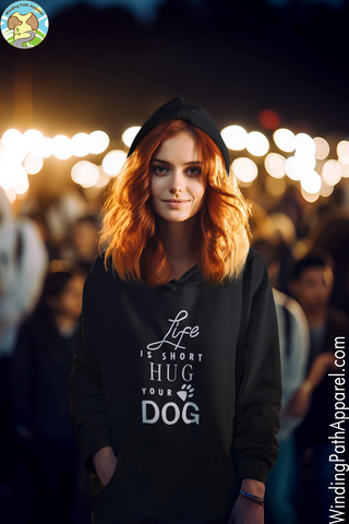 Life is Short Hug Your Dog Youth heavy blend hoodie