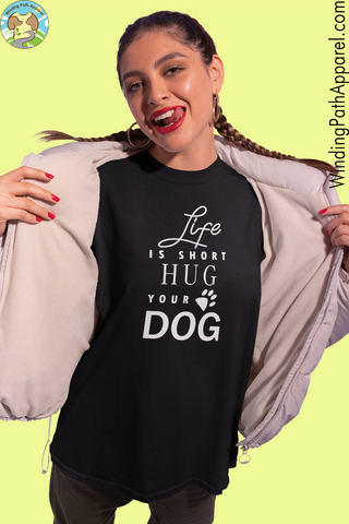 Life is Short Hug Your Dog Youth Short Sleeve T-Shirt