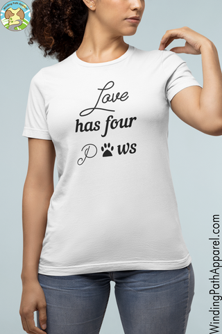 Love Has Four Paws Youth Short Sleeve T-Shirt