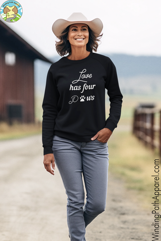 Love Has Four Paws Unisex Sweatshirt