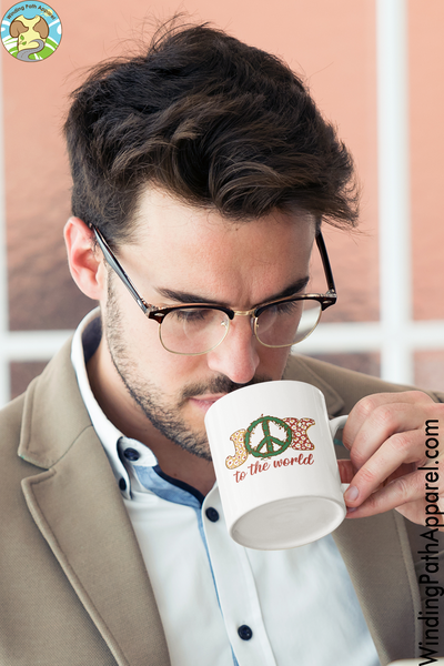 Joy to the World White glossy mug