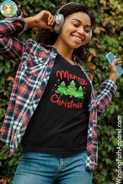 Merry Christmas Unisex Short Sleeve V-Neck T-Shirt