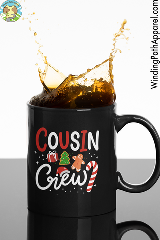 Cousin Crew Black Glossy Mug