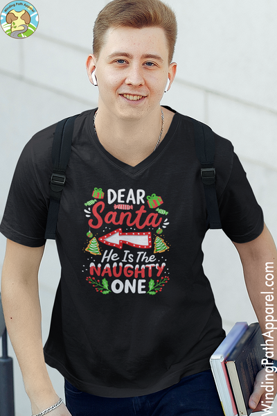 Dear Santa Unisex Short Sleeve V-Neck T-Shirt