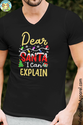 Dear Santa Unisex Short Sleeve V-Neck T-Shirt