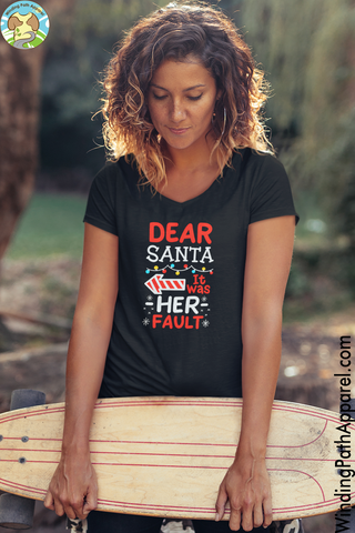 Dear Santa Unisex Short Sleeve V-Neck T-Shirt