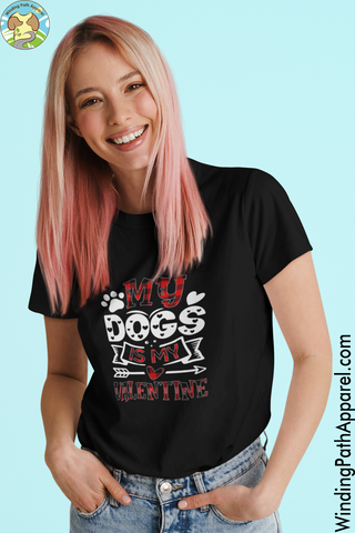 My Dog is my Valentine Youth Short Sleeve T-Shirt