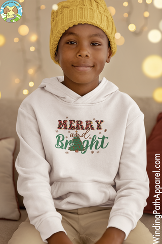 Merry and Bright Youth heavy blend hoodie