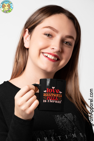 Love Disappoints Black Glossy Mug