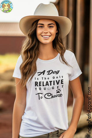 A Dog is the Only Relative Unisex t-shirt