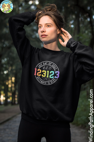 123123 Last Day of 2023 Unisex organic raglan sweatshirt