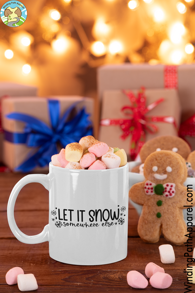 Let it Snow White glossy mug