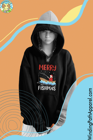 Merry Fishmas Youth heavy blend hoodie