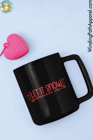 Let it Snow Black Glossy Mug