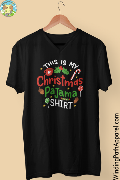 Christmas Pajama Unisex Short Sleeve V-Neck T-Shirt