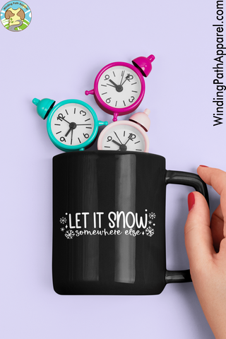 Let it Snow Black Glossy Mug