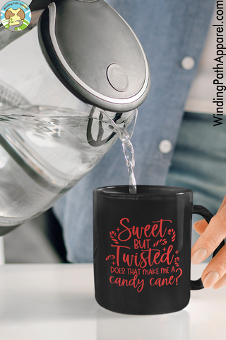 Sweet But Twisted Black Glossy Mug