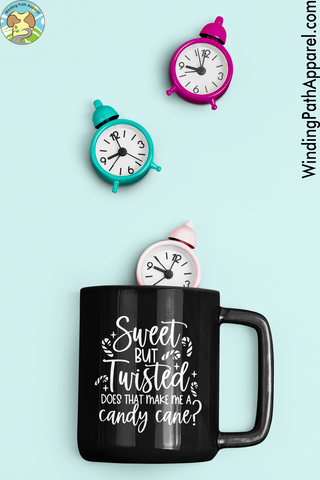 Sweet But Twisted Black Glossy Mug