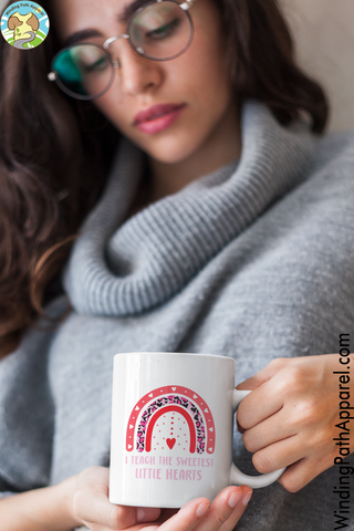 Sweetest Little Hearts White glossy mug