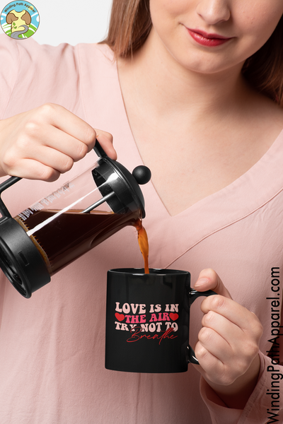 Love is in the Air Black Glossy Mug