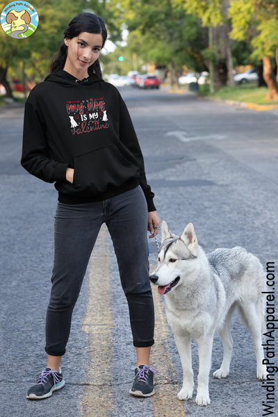 My Dog is my Valentine Youth heavy blend hoodie