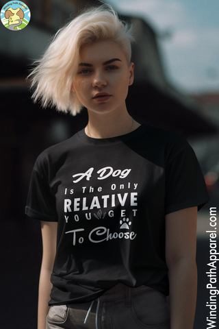 A Dog is the Only Relative Unisex t-shirt