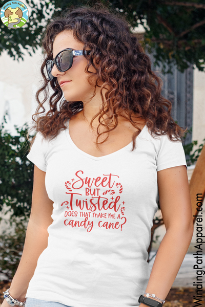 Sweet but Twisted Unisex Short Sleeve V-Neck T-Shirt