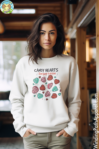 Candy Hearts Unisex Sweatshirt