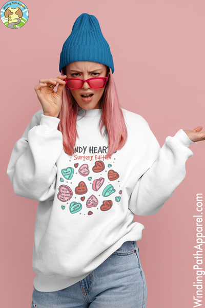 Candy Hearts Unisex eco sweatshirt