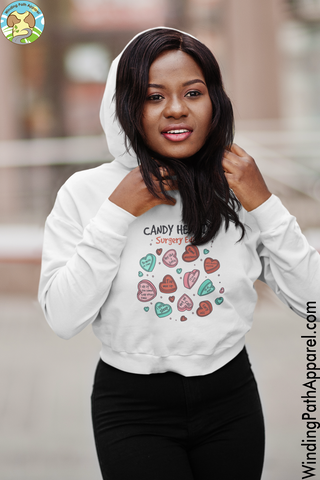 Candy Hearts Crop Hoodie