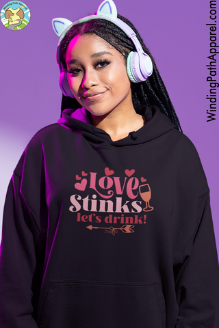 Love Stinks Let's Drink Youth heavy blend hoodie