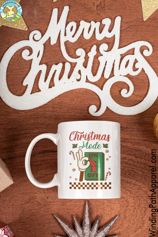 Christmas Mode White glossy mug