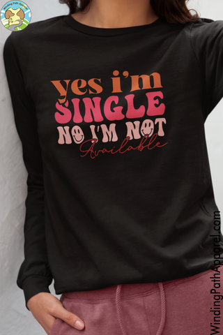 Yes I'm Single Youth long sleeve tee