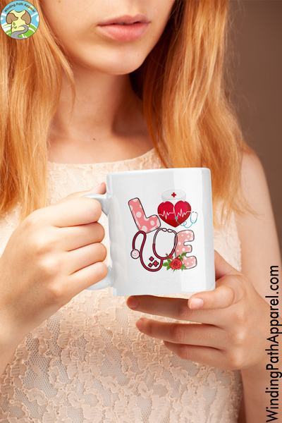 Love Valentine  White glossy mug
