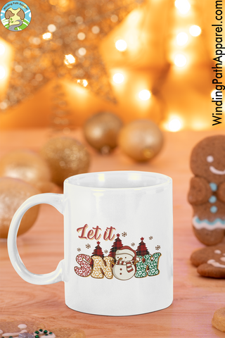 Let it Snow White glossy mug