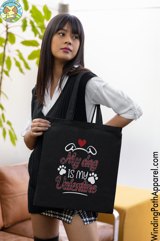 My Dog is my Valentine Eco Tote Bag